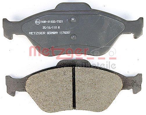 Jeu de 4 plaquettes de frein METZGER ref. 1170287